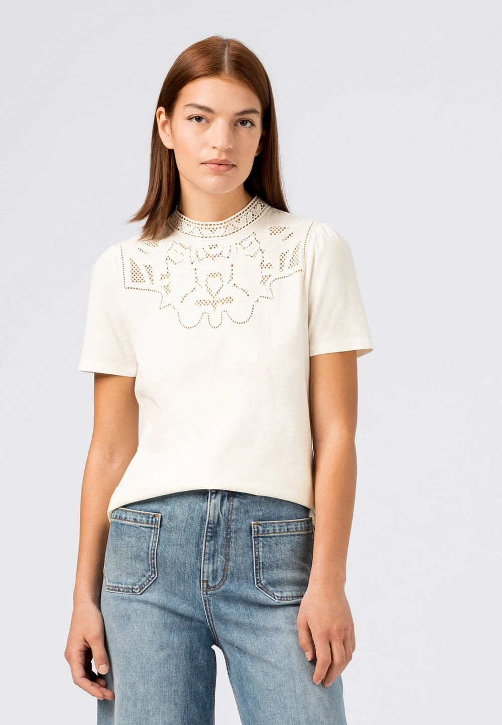 Garantie De Qualité 100% HALLHUBER MIT SPITZENEINSATZ - Blouse chemises & blouses col officier femme 1 Garantie De Qualité 100% HALLHUBER MIT SPITZENEINSATZ - Blouse chemises & blouses col officier femme