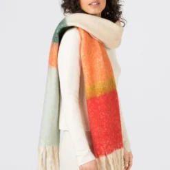 Meilleur Prix Garanti HALLHUBER MIT BLOCKSTREIFEN - Écharpe Écharpes et foulards rayures femme