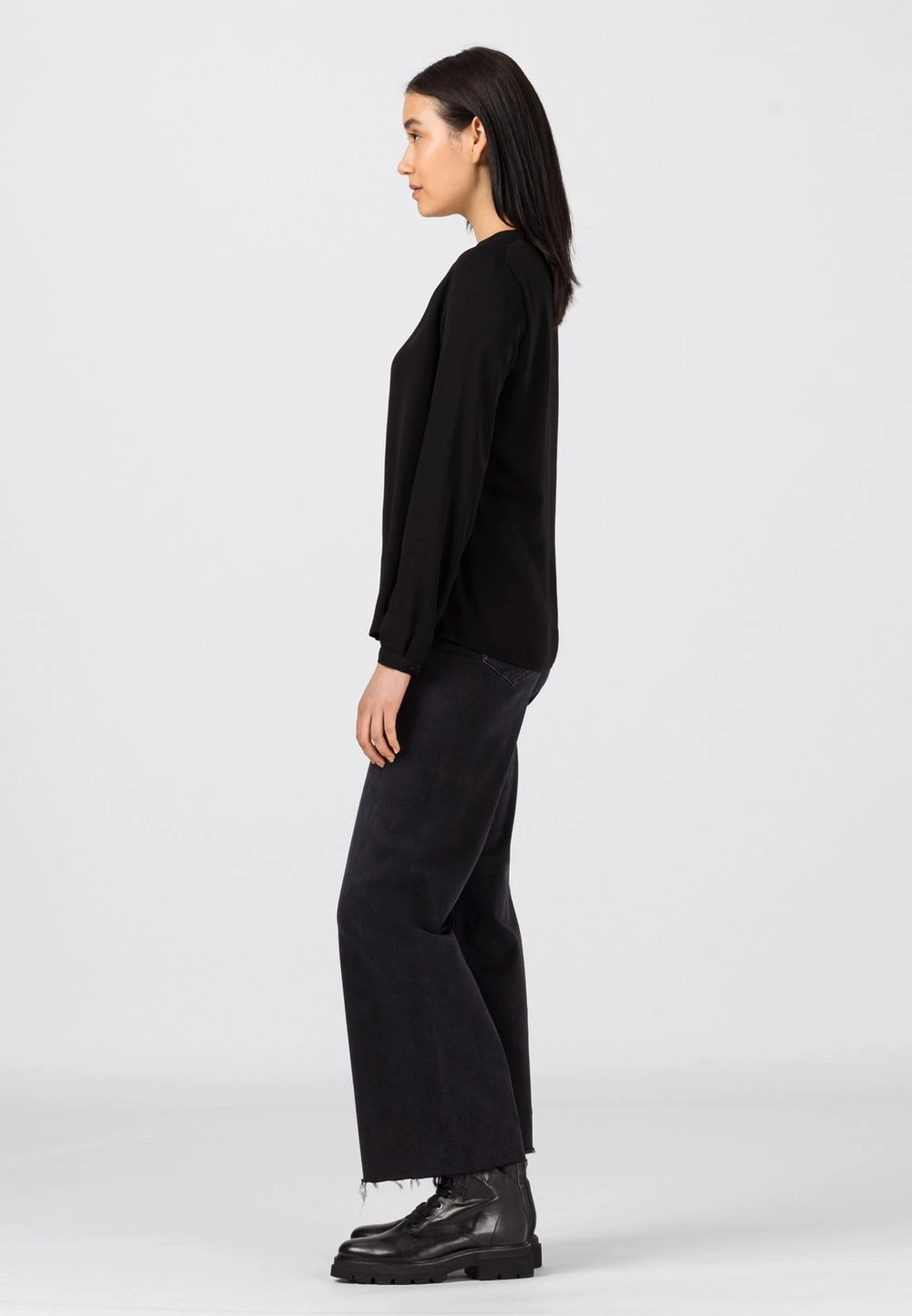 HALLHUBER Soldes Chemisier chemises et blouses col tunisien femme 3 HALLHUBER Soldes Chemisier chemises et blouses col tunisien femme – Image 3