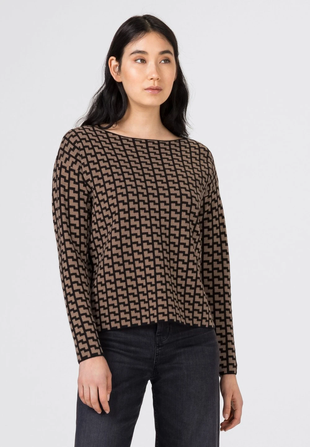 HALLHUBER Prix Favorable PULLOVER JACQUARD AUS REINER MERINO - Pullover pulls et gilets col bateau femme 1 HALLHUBER Prix Favorable PULLOVER JACQUARD AUS REINER MERINO - Pullover pulls et gilets col bateau femme