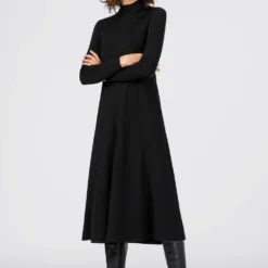 Prix Ourlé HALLHUBER Robe fourreau robes col officier femme