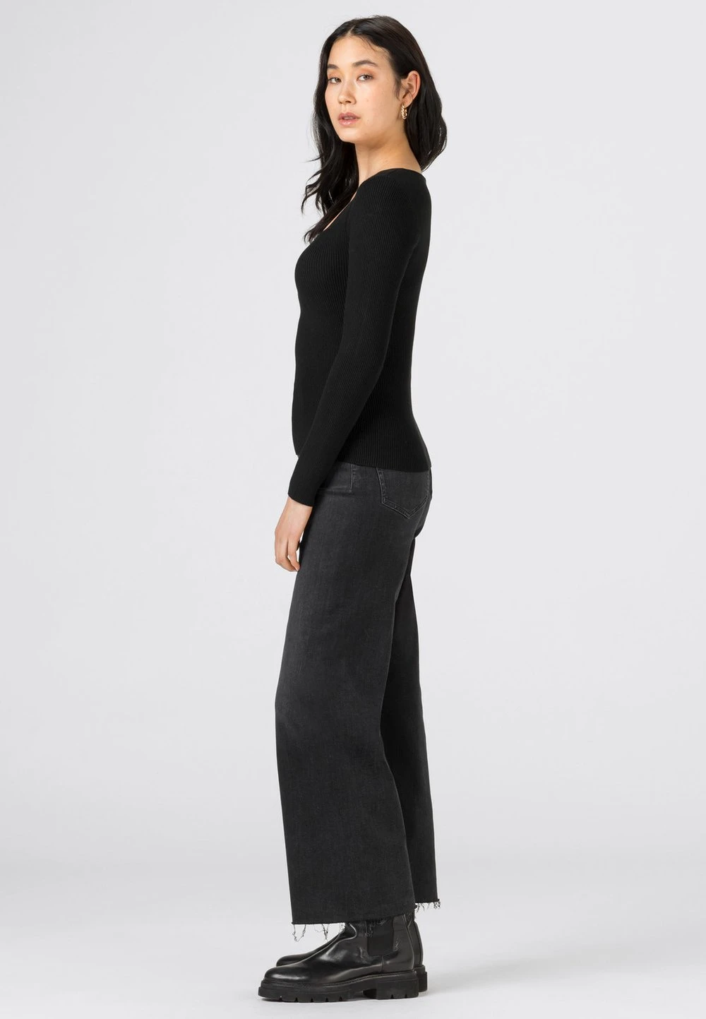 HALLHUBER T-shirt à manches longues Prix Cassé t-shirts et tops col en v profond femme 3 HALLHUBER T-shirt à manches longues Prix Cassé t-shirts et tops col en v profond femme – Image 3