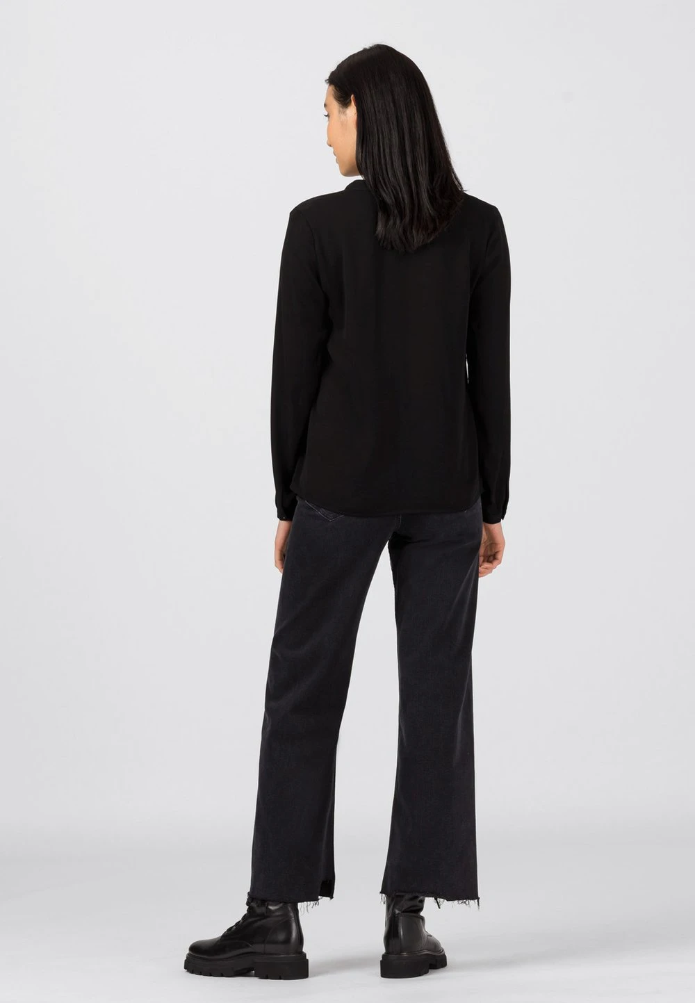 HALLHUBER Soldes Chemisier chemises et blouses col tunisien femme 2 HALLHUBER Soldes Chemisier chemises et blouses col tunisien femme – Image 2