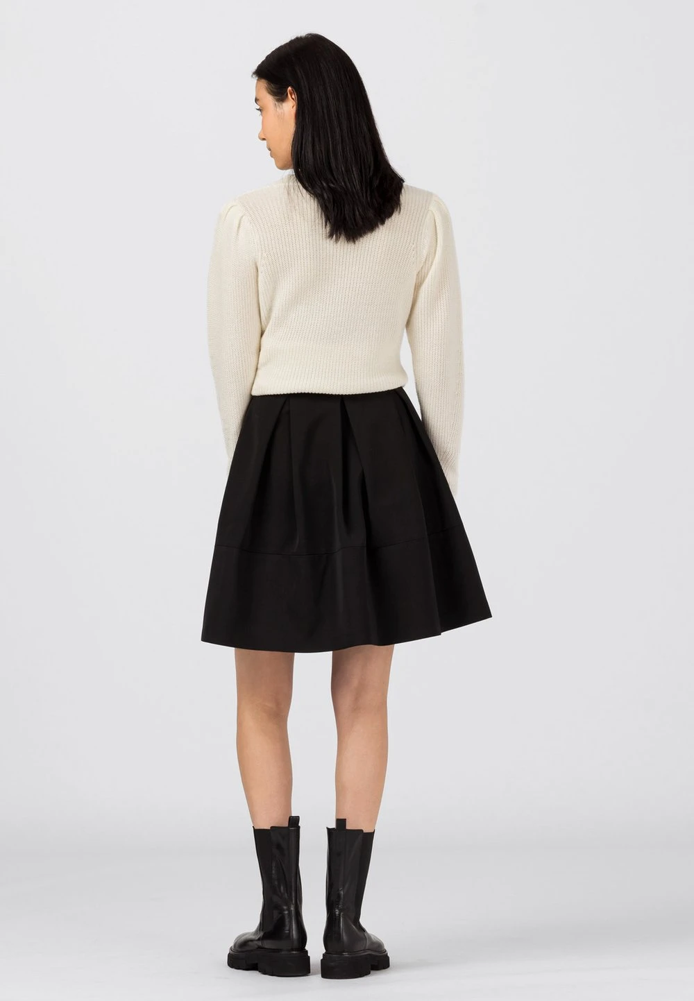 HALLHUBER Meilleure qualité Jupe trapèze jupes fermeture éclair femme 2 HALLHUBER Meilleure qualité Jupe trapèze jupes fermeture éclair femme – Image 2