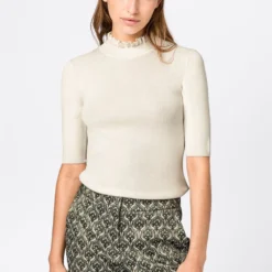 HALLHUBER MIT RÜSCHENKRAGEN - Pullover Prix Dynamité pulls et gilets col en v femme