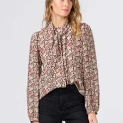 HALLHUBER Haute Qualité MIT SEPARIERTER SCHLUPPE - Blouse chemises et blouses col châle femme