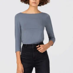 HALLHUBER T-shirt à manches longues qualité absolue t-shirts et tops col montant femme