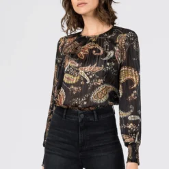 Prix Dégriffé HALLHUBER PAISLEY-PRINT - Blouse chemises et blouses col rond femme