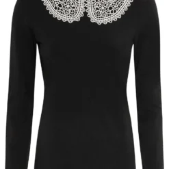 HALLHUBER T-shirt à manches longues Assurance De l’Authenticité t-shirts et tops col claudine femme -France Hallhuber Soldes Boutique 63ee0149053849b79f13145c81f56886