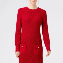 HALLHUBER Robe fourreau qualité absolue robes col rond femme