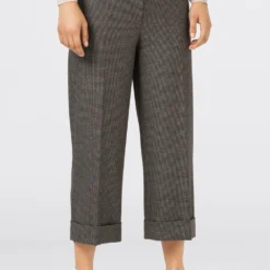 Prix d’Amis HALLHUBER GECROPPTE AUS RECYCELTEN FASERN MIT PEPITA - Pantalon classique pantalons haute femme