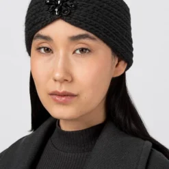 Marchandise de première qualité HALLHUBER MIT STRASSSTEINEN - Cache-oreilles casquettes, chapeaux et bonnets couleur unie femme