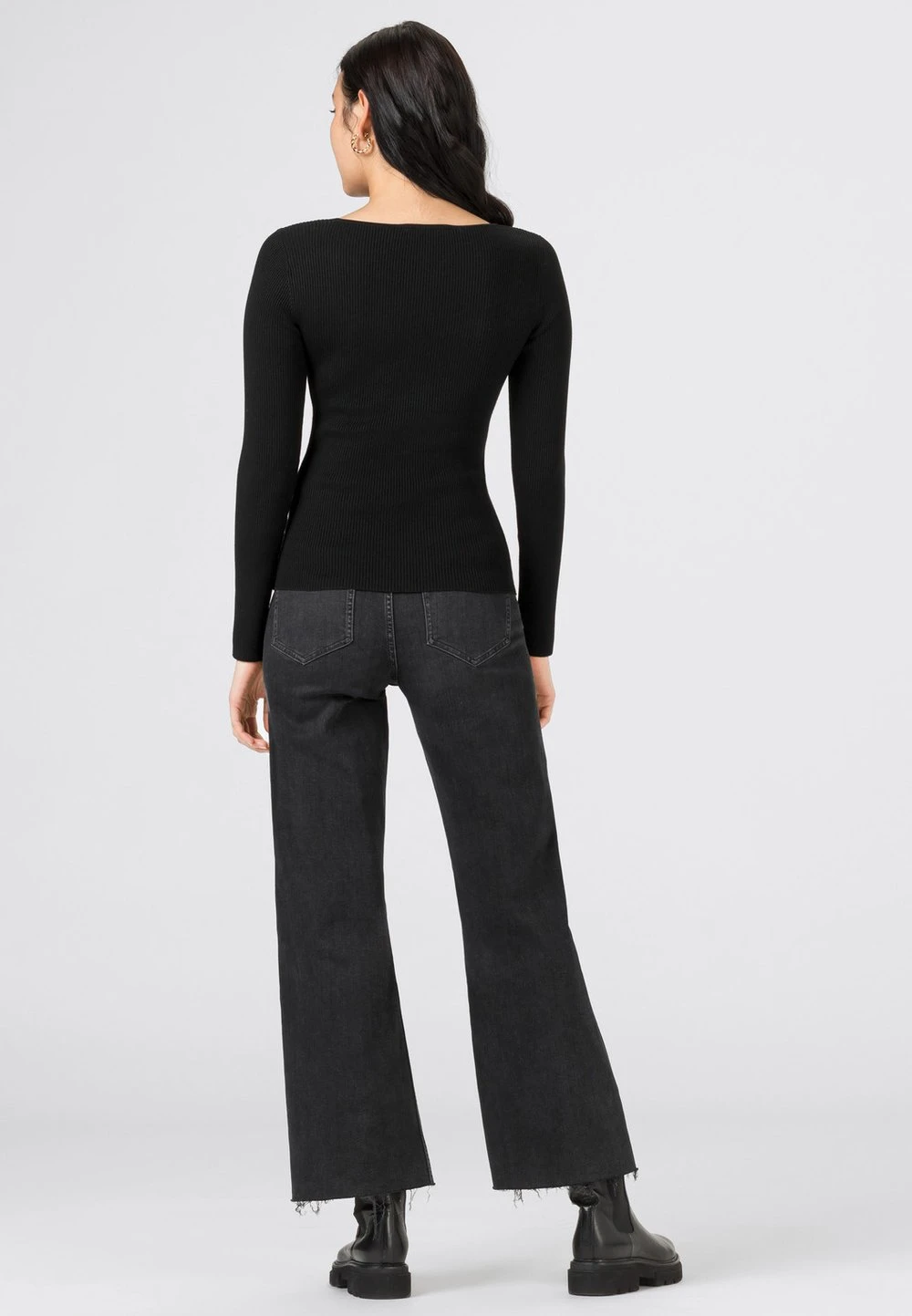 HALLHUBER T-shirt à manches longues Prix Cassé t-shirts et tops col en v profond femme 2 HALLHUBER T-shirt à manches longues Prix Cassé t-shirts et tops col en v profond femme – Image 2