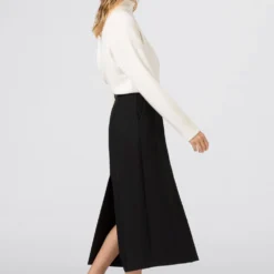 HALLHUBER Qualité Excellente MIT GEHSCHLITZEN - Jupe trapèze jupes fermeture éclair femme -France Hallhuber Soldes Boutique b02b4a99b5454effa281e9b3be84972b