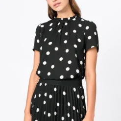 HALLHUBER Qualité Supérieure MIT TUPFENPRINT - Blouse chemises et blouses col rond femme