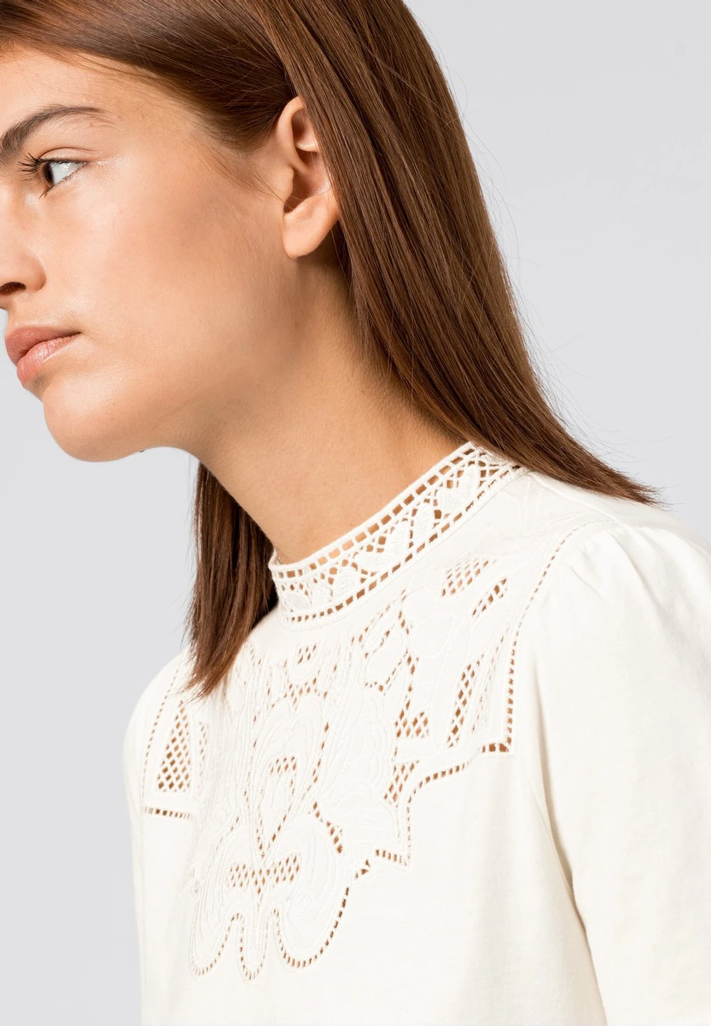 Garantie De Qualité 100% HALLHUBER MIT SPITZENEINSATZ - Blouse chemises & blouses col officier femme 4 Garantie De Qualité 100% HALLHUBER MIT SPITZENEINSATZ - Blouse chemises & blouses col officier femme – Image 4