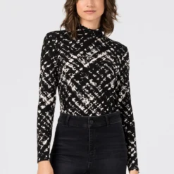 Prix Allégé HALLHUBER LONGSLEEVE MIT CAMOUFLAGE - T-shirt à manches longues t-shirts et tops col officier femme