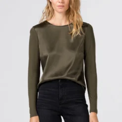 HALLHUBER excellente qualité T-shirt à manches longues t-shirts et tops col rond femme