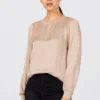 HALLHUBER Prix Légers MIT STRICKBLENDEN - T-shirt à manches longues chemises et blouses col rond femme
