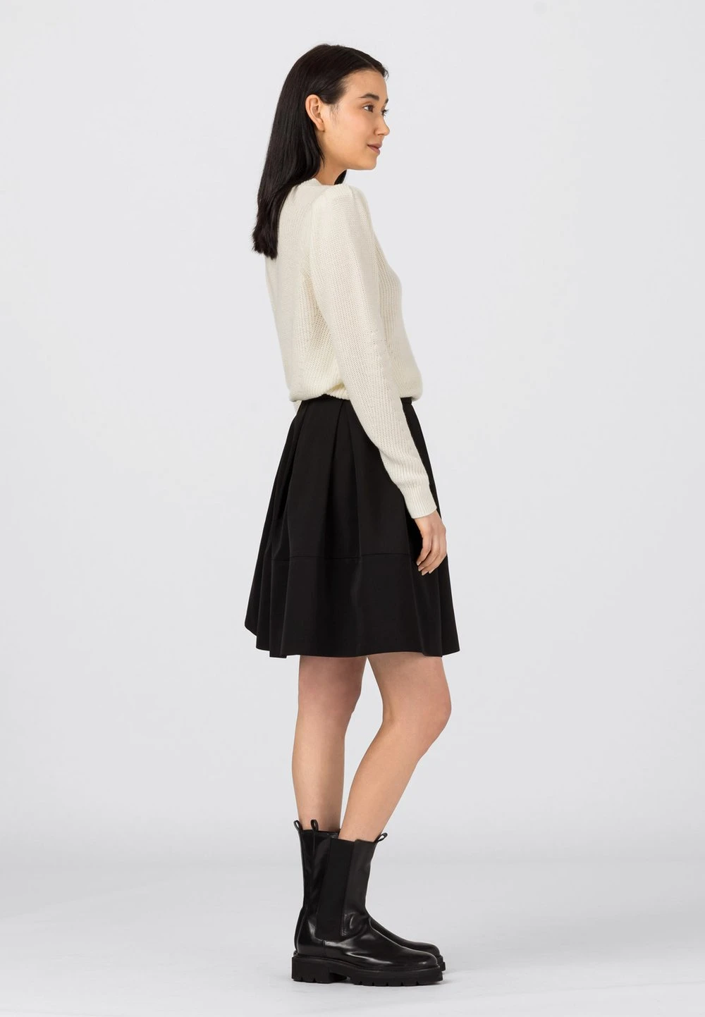 HALLHUBER Meilleure qualité Jupe trapèze jupes fermeture éclair femme 3 HALLHUBER Meilleure qualité Jupe trapèze jupes fermeture éclair femme – Image 3