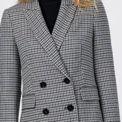 HALLHUBER Qualité garantie 100% INDOOR AUS RECYCELTEN FASERN MIT PEPITAMUSTER - Blazer vestes col revers femme -France Hallhuber Soldes Boutique cfe5b553cfa54bd98a41b0d235630bd8