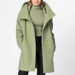 HALLHUBER MIT VOLUMENKRAGEN - Manteau court Prix Gelé manteaux col en v femme