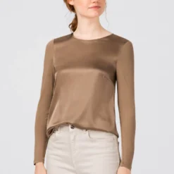 Prix Usine HALLHUBER T-shirt à manches longues t-shirts et tops col rond femme