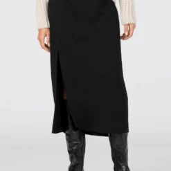 HALLHUBER Prix De Lancement MIT GEHSCHLITZ - Jupe trapèze jupes couleur unie femme