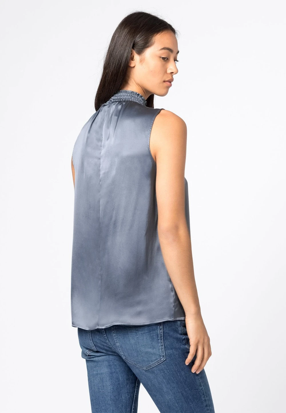 HALLHUBER Haute Qualité MIT GESMOKTEM STEHKRAGEN - Blouse chemises et blouses col en v femme 2 HALLHUBER Haute Qualité MIT GESMOKTEM STEHKRAGEN - Blouse chemises et blouses col en v femme – Image 2