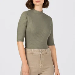 HALLHUBER BASIC-RIPP MIT TURTLENECK - T-shirt basique Prix Gelé t-shirts et tops col rond femme
