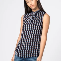 Se Vend Bas Prix HALLHUBER GEOMETRIC - Blouse chemises et blouses col en v femme